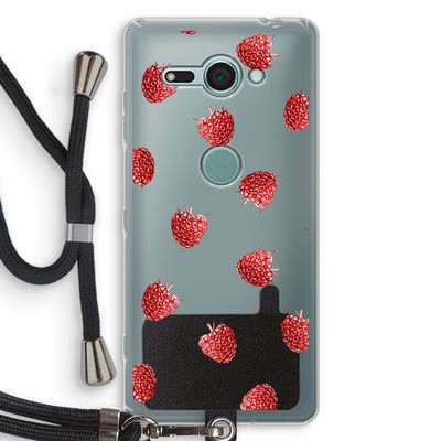 Framboosjes: Sony Xperia XZ2 Compact Transparant Hoesje met koord