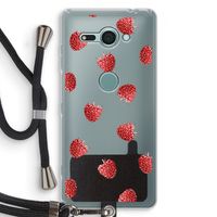 Framboosjes: Sony Xperia XZ2 Compact Transparant Hoesje met koord
