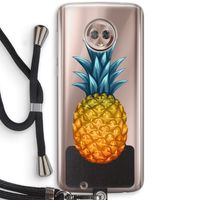Grote ananas: Motorola Moto G6 Transparant Hoesje met koord