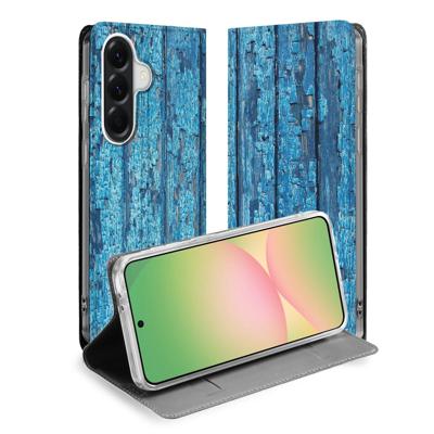 Samsung Galaxy A57 | Flip Style Cover | Wood Blue