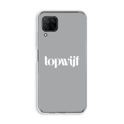 Topwijf Grijs Wit: Huawei P40 Lite Transparant Hoesje