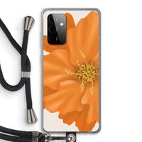 Orange Ellila flower: Samsung Galaxy A72 5G Transparant Hoesje met koord