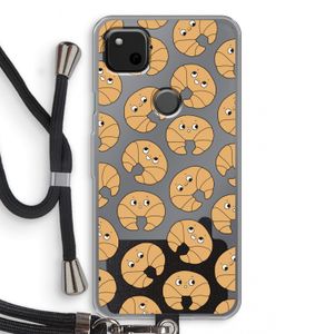 Croissant: Pixel 4a Transparant Hoesje met koord