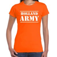 Holland army/Holland leger supporter/fan t-shirt oranje voor dames - EK/WK/Race