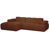 WOOOD Mojo chaise longue bank links bouclé roestbruin melange