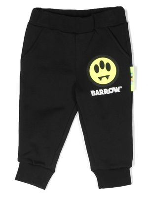 Barrow kids pantalon en coton à logo imprimé - Noir