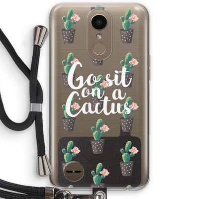 Cactus quote: LG K10 (2017) Transparant Hoesje met koord