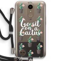 Cactus quote: LG K10 (2017) Transparant Hoesje met koord