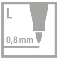STABILO GREENpoint, hardtip fineliner 0.8 mm, zwart, per stuk - thumbnail