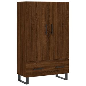 vidaXL Hoge kast 69,5x31x115 cm bewerkt hout bruin eikenkleur