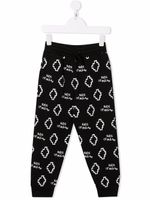 Marcelo Burlon County Of Milan Kids pantalon de jogging à imprimé monogrammé - Noir