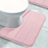 SoftStripe Badkamer Toilet U-mat - Absorberend & Antislip Microvezel Tapijt SoftStripe Badkamer Toilet U-mat - Absorberend & Antislip Microvezel Tapijt