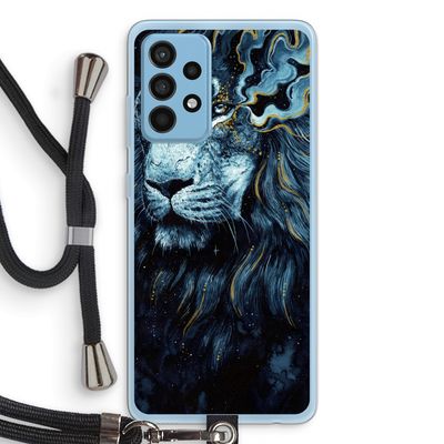Darkness Lion: Samsung Galaxy A52 Transparant Hoesje met koord