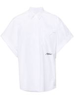 Moschino chemise à logo brodé - Blanc