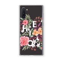 Hello in flowers: Samsung Galaxy Note 10 Transparant Hoesje Hello in flowers: Samsung Galaxy Note 10 Transparant Hoesje
