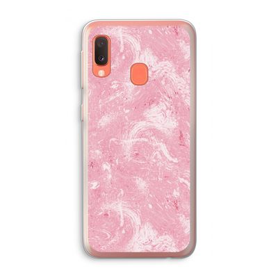 Abstract Painting Pink: Samsung Galaxy A20e Transparant Hoesje