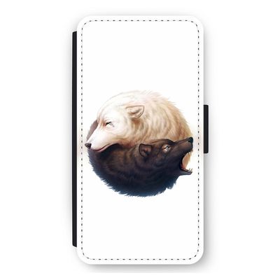 Yin Yang Wolves: iPhone 11 Flip Hoesje