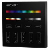MiBoxer RGB-CCT draadloze opbouw schakelaar 2.4G 4-zones zwart - LED0232