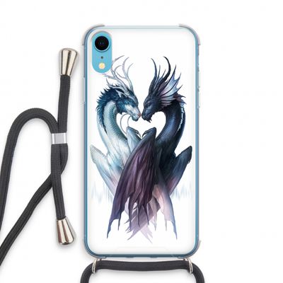 Yin Yang Dragons: iPhone XR Transparant Hoesje met koord