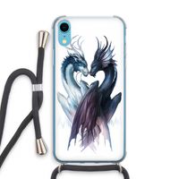 Yin Yang Dragons: iPhone XR Transparant Hoesje met koord