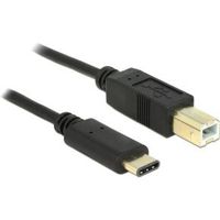 DeLOCK 2m, USB2.0-C/USB2.0-B USB-kabel USB B USB C Zwart - thumbnail