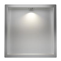 Inbouwnis BWS Albert 30x30x7cm Met Led RVS - thumbnail