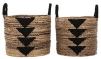 MUST Living Mand 'Lima' Set van 2 stuks, kleur Zwart