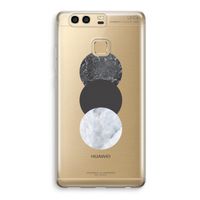 Marmeren cirkels: Huawei P9 Transparant Hoesje