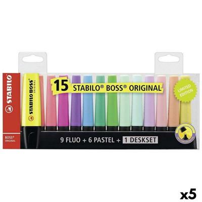 Fluorescerende Markeerstift Set Stabilo Boss Multicolour (5 Stuks)