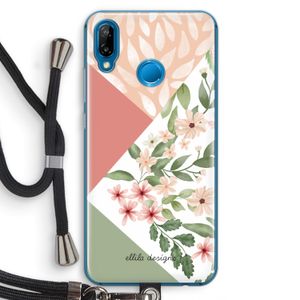 Sweet heaven geometrics: Huawei P20 Lite Transparant Hoesje met koord