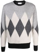 Ballantyne pull à motif de losanges en intarsia - Gris