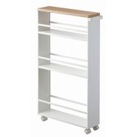 Yamazaki Slim trolley with grip - Tower - white