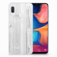 Samsung Galaxy A20e | Bumper Hoesje | White Wood