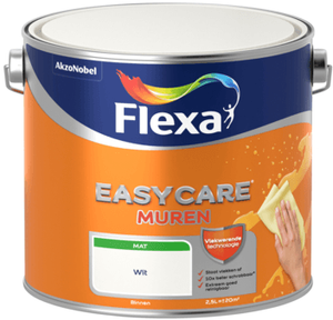 flexa easycare muurverf mat ral 9010 2.5 ltr