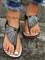 Casual Synthetic Leather Plain Summer Slide Sandals - thumbnail