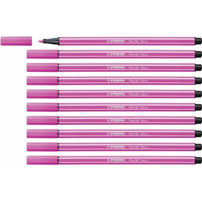 Markeerstiften Stabilo Pen 68 Fluorescerend Roze (10 Onderdelen)