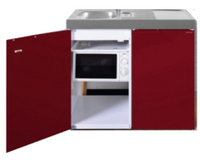 MKM 100 Bordeauxrood met koelkast en losse magnetron RAI-9573 - thumbnail