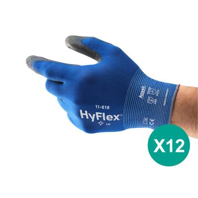 Ansell HyFlex® 11-618 werkhandschoenen blauw maat 10/XL - 12 paar