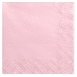 40x Papieren tafel servetten roze 33 x 33 cm