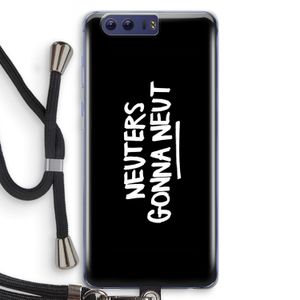 Neuters (zwart): Honor 9 Transparant Hoesje met koord
