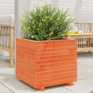 VidaXL Plantenbak 50x50x49,5 cm massief grenenhout wasbruin
