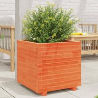 VidaXL Plantenbak 50x50x49,5 cm massief grenenhout wasbruin