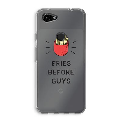 Fries before guys: Google Pixel 3a Transparant Hoesje