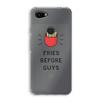 Fries before guys: Google Pixel 3a Transparant Hoesje Fries before guys: Google Pixel 3a Transparant Hoesje