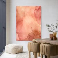 Urban Cotton Wandkleed 'Flowing Pink' 110 x 145cm in Frame - black