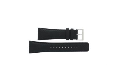 Horlogeband Seiko 7T62-0GL0 / SNA773P2 / 4KW9JZ Leder Zwart 26mm