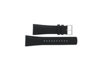 Horlogeband Seiko 7T62-0GL0 / SNA773P2 / 4KW9JZ Leder Zwart 26mm