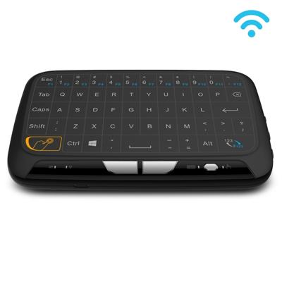 H18 Mini 2 4 GHz draadloze Air muis QWERTY-toetsenbord met Touchpad / trillingen voor PC TV(Black)