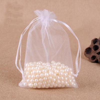 100 PCS geschenk zakken sieraden organza zakje bruiloft verjaardag partij drawable zakjes Gift Bag grootte: 20x30cm (wit)