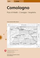 Wandelkaart - Topografische kaart 1311 Comologno | Swisstopo - thumbnail